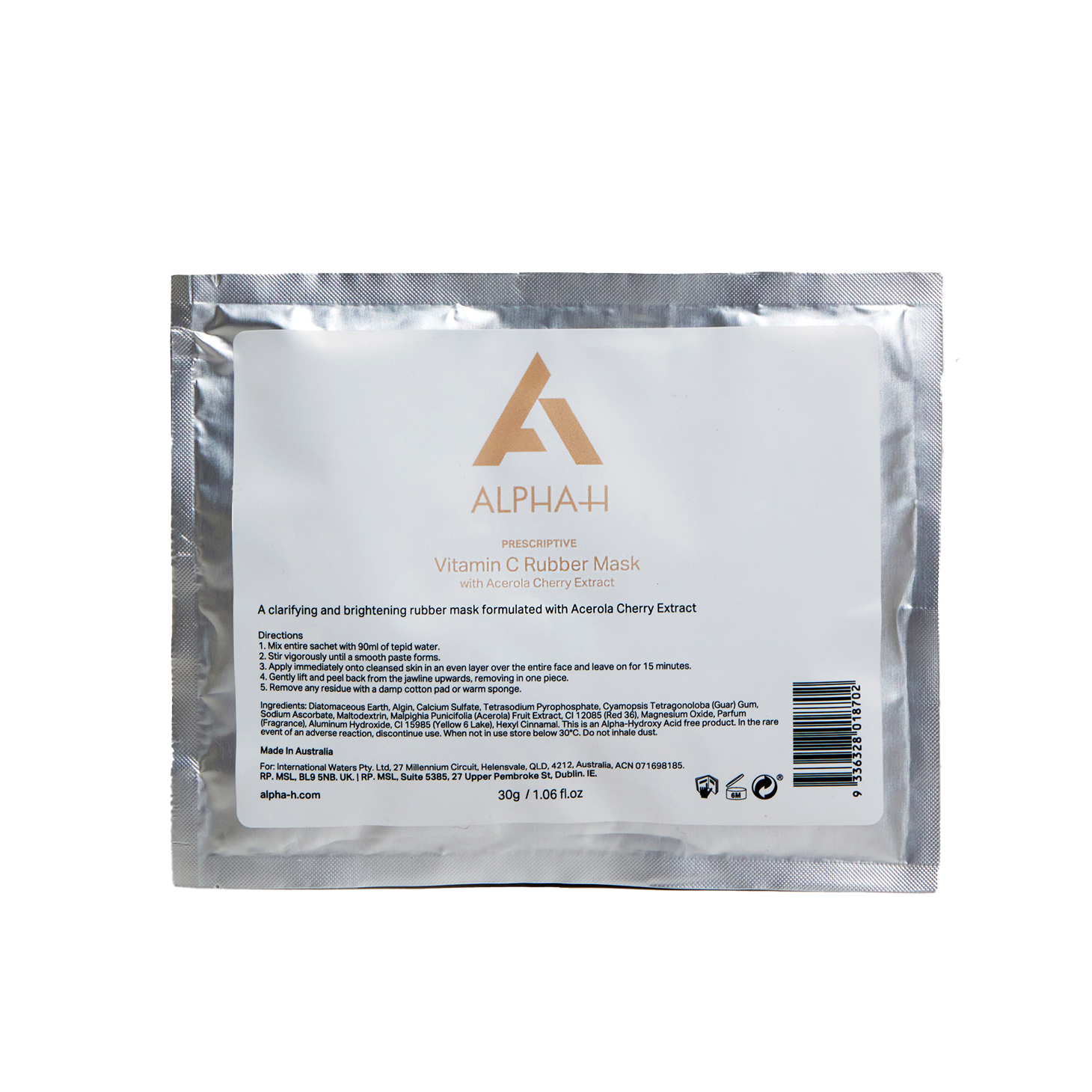 Alpha-H Prescriptive Vitamin C Rubber Mask - Pack of 6