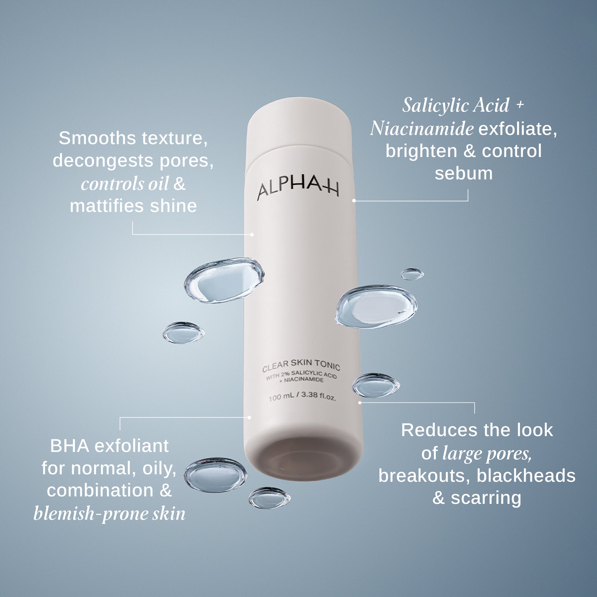 Clear Skin Tonic With 2% Salicylic Acid + Niacinamide 100ml