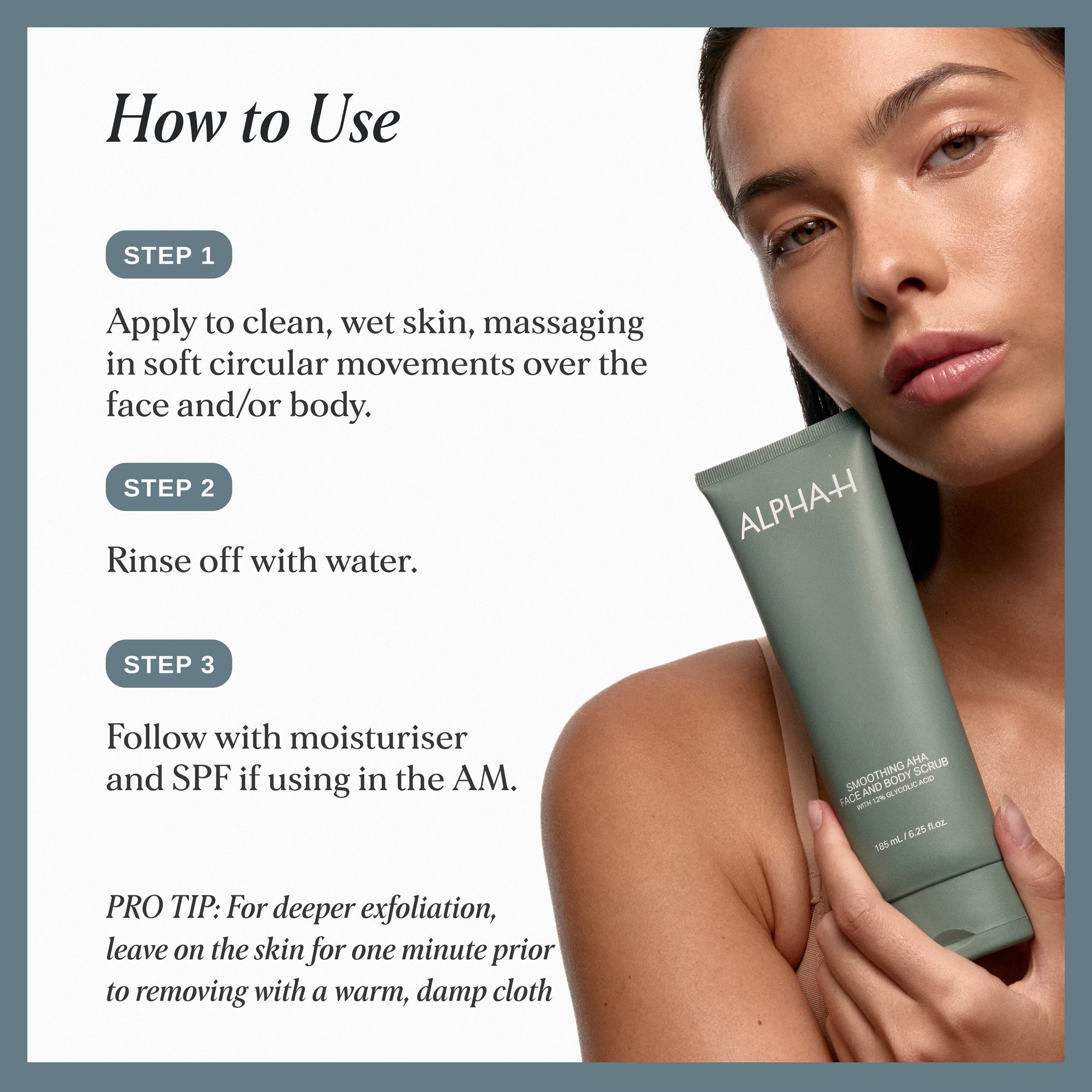 Smoothing AHA Face & Body Scrub with 12% Glycolic Acid 185ml - Retail